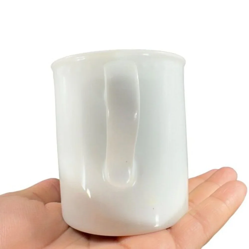 Crate & Barrel Staccato White Coffee Tea Mug Cup Kathleen Willis Japan Set 3 VTG